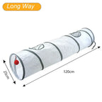 Foldable Polyester Cat Tunnel Tube — Portable Breathable Interactive Play Nest for Cats & Small Pets