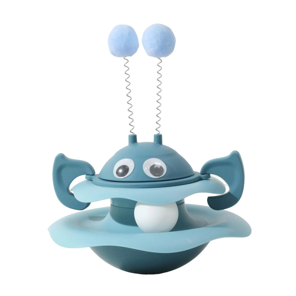 Little Bee Tumbler Turntable Cat Teaser Toy — Self-Righting Interactive Spinning Artifact