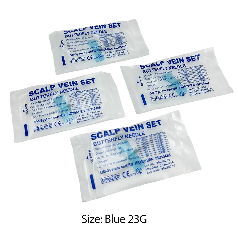 Double-Wing Blood Infusion Needles, Bulk Lot (50-Pack)