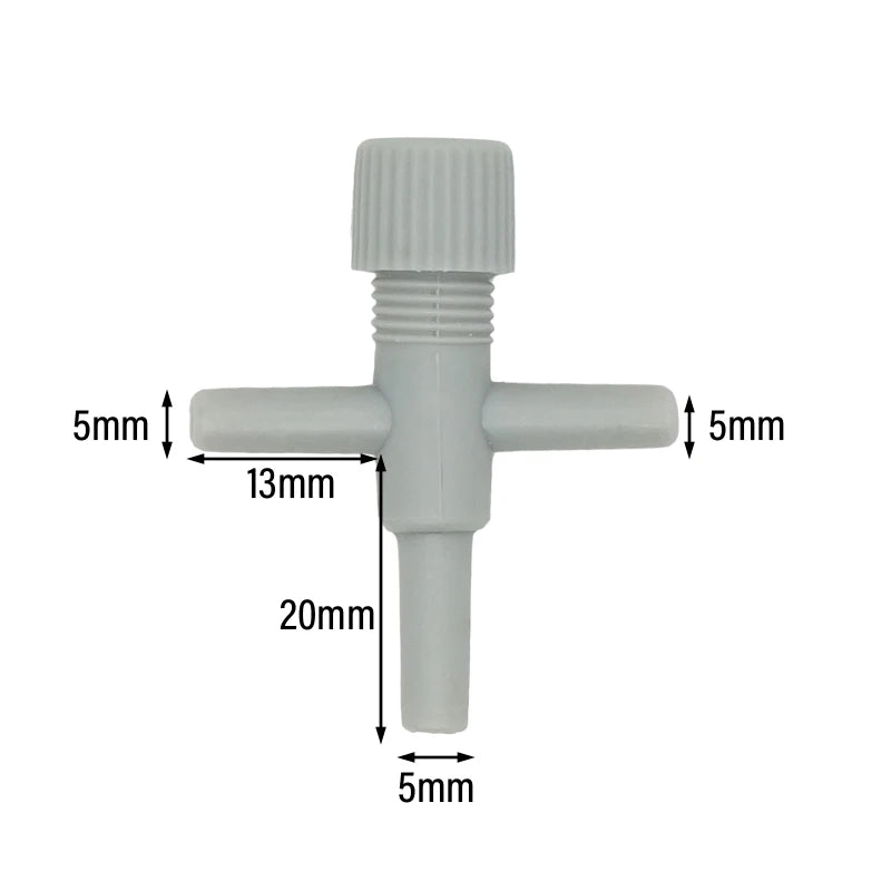 10/20pcs Aquarium Air Flow Control Valve Tap Fish Tank Air Water Flow Regulator Hose Connector Control Valve For 5mm Oxygen Tube