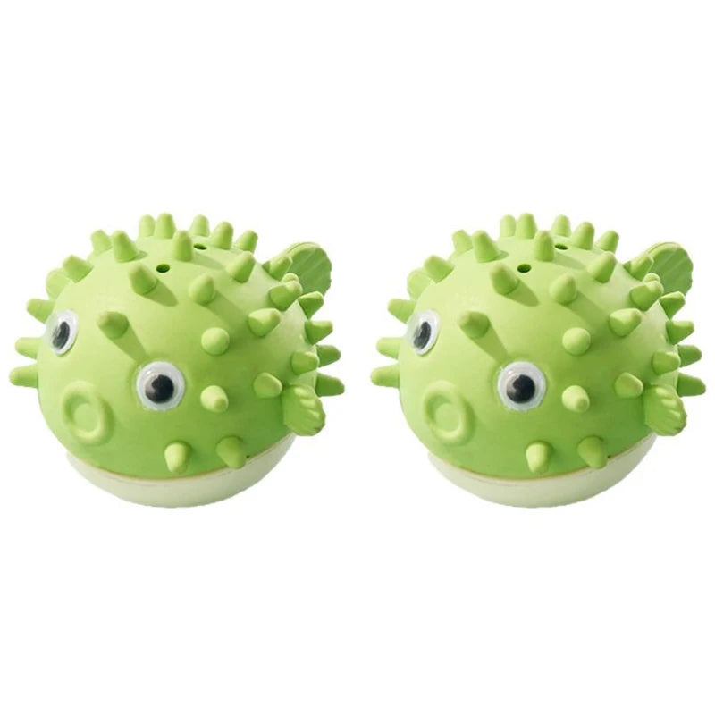 2-Pack Catnip Pufferfish Ball Cat Toys with Dust Cover — Boredom-Relief Teeth Grinding Toy for Kittens