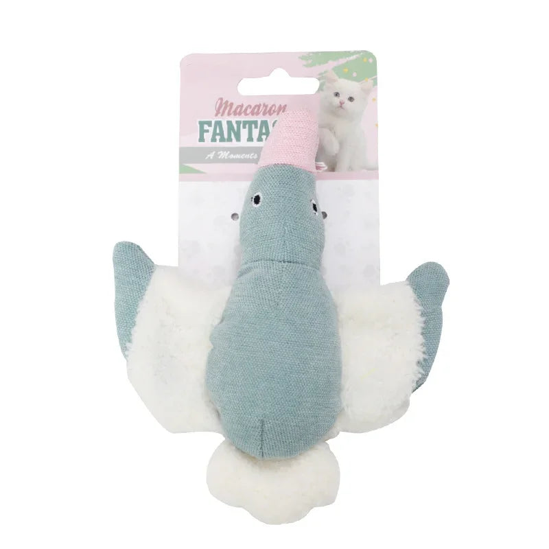 Catnip Plush Pig Caterpillar Cat Toy — Bite-Resistant Interactive Pet Mint Chew Toy