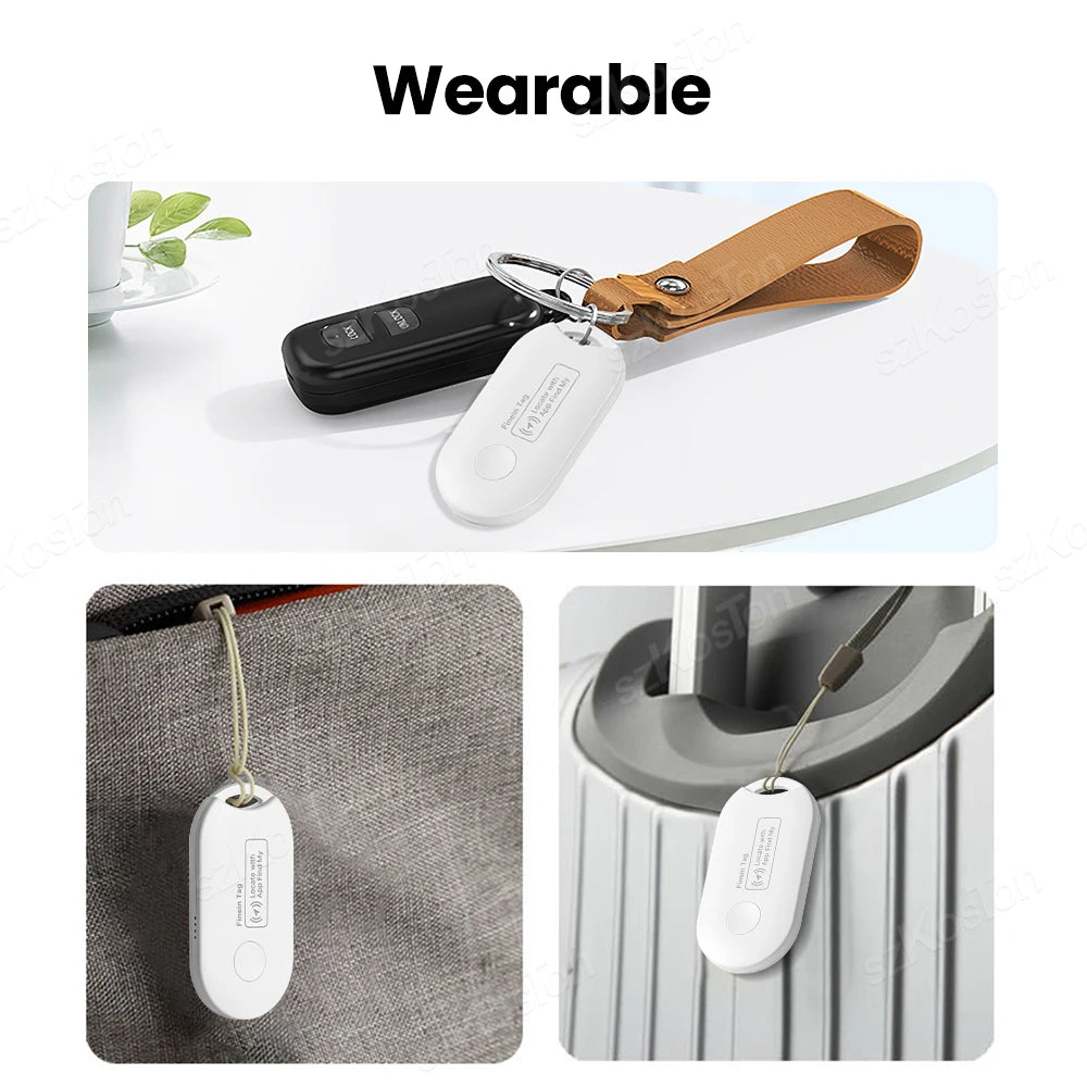Bluetooth Smart Tag GPS Locator for Luggage & Keys - Apple Find My App Compatible (iOS)
