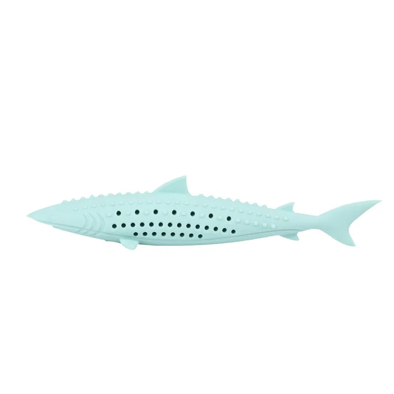 Silicone Shark Catnip Cat Toy Stick — Mint-Infused Fish Bite Fun Cat Snack & Play Toy