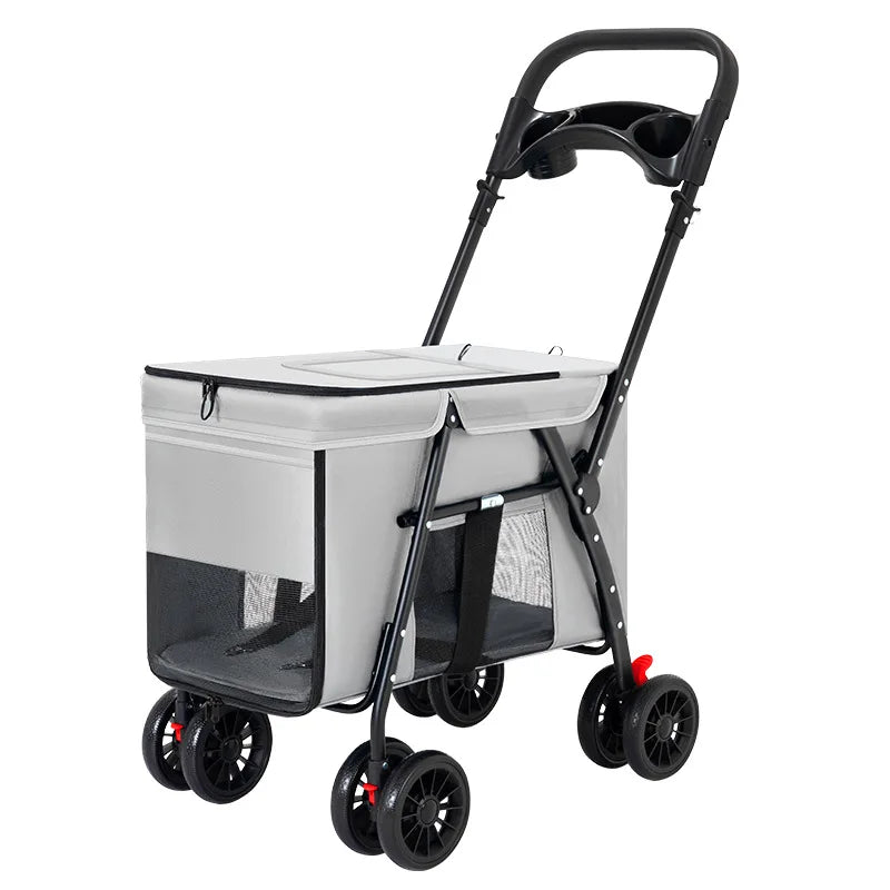 Hxl pet stroller - lightweight, foldable pet carrier for small pets