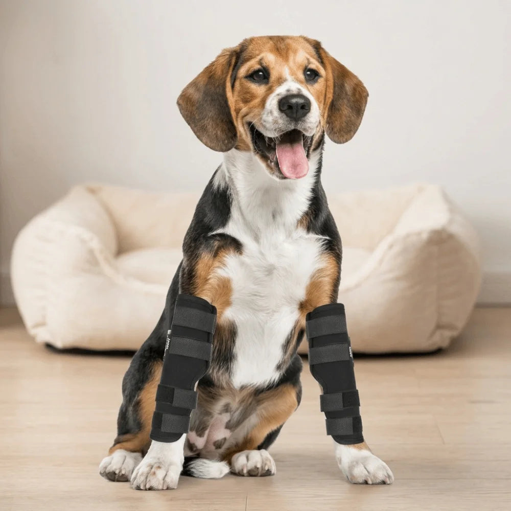 Dog Elbow Leg Brace (1 Pair, Adjustable, Flexible Fabric)