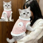 Thickened Autumn & Winter Cat Vest — Warm Anti-Fall Clothes for Kittens & Small Pets