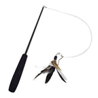 3-Section Telescopic Cat Teaser Wand — Durable Interactive Fishing Pole Stick for Cats