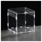 Clear Acrylic Reptile Feeding Box Stackable and Buckle Splicing Box for Scorpion Spider Frog
