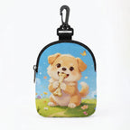 Portable Dog Training Snack Bag Waterproof Cartoon Pattern Dog Treat Pouch Leak-proof Large Capacity Food Dispenser Bag
