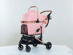 2025 Lightweight Foldable Pet Stroller for Dogs & Cats - Portable Outdoor Travel Carrier