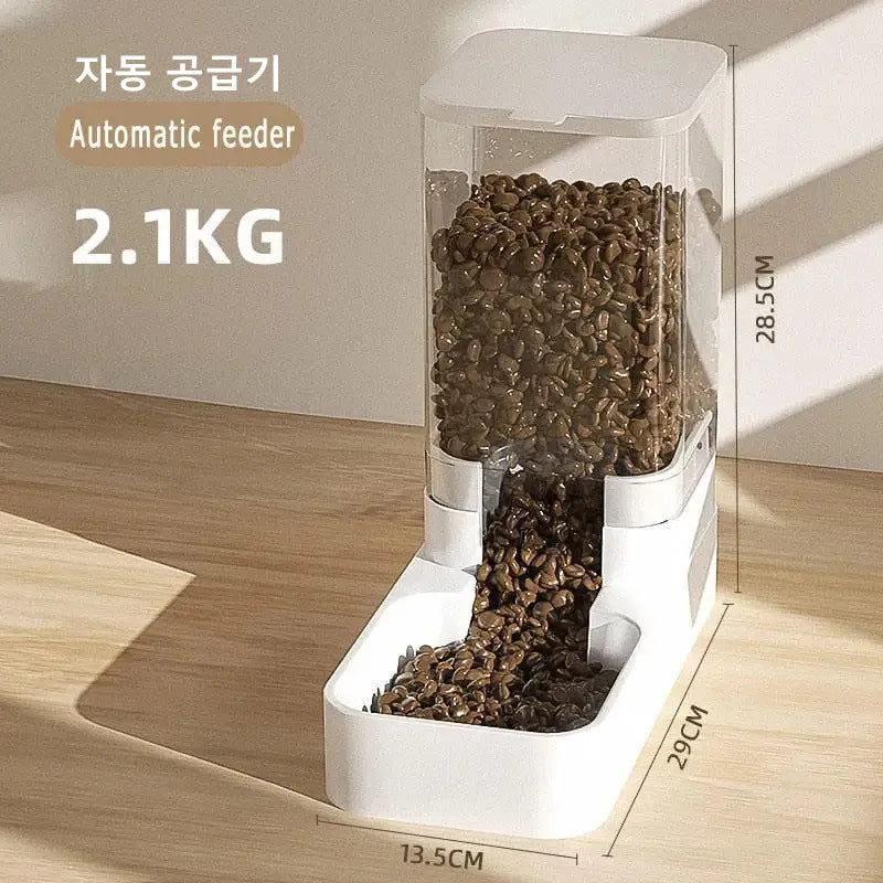 B1 Dog Automatic Feeder Transparent Automatic Gravity Cat Water Bowl High Capacity Food Storage  Container Cat And Dog