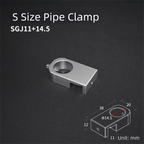 Aluminum Alloy Aquarium Water Tube Holder (Portable Pipe Hose Bracket, Fixed Clip Mount)