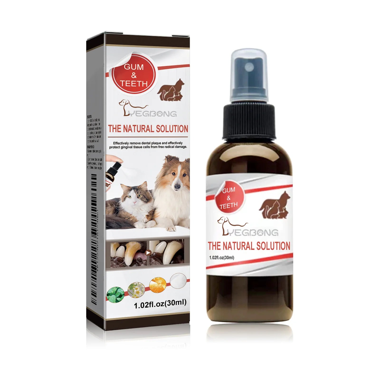 Pet Oral Cleansing Spray Effectively Remove Teeth Stain Tartar Eliminate Oral Odor Breath Freshening Dog Tooth Cleaner Deodorant
