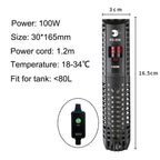 Aquarium Submersible Heater with Thermostat (50–500W, 220V EU Plug)