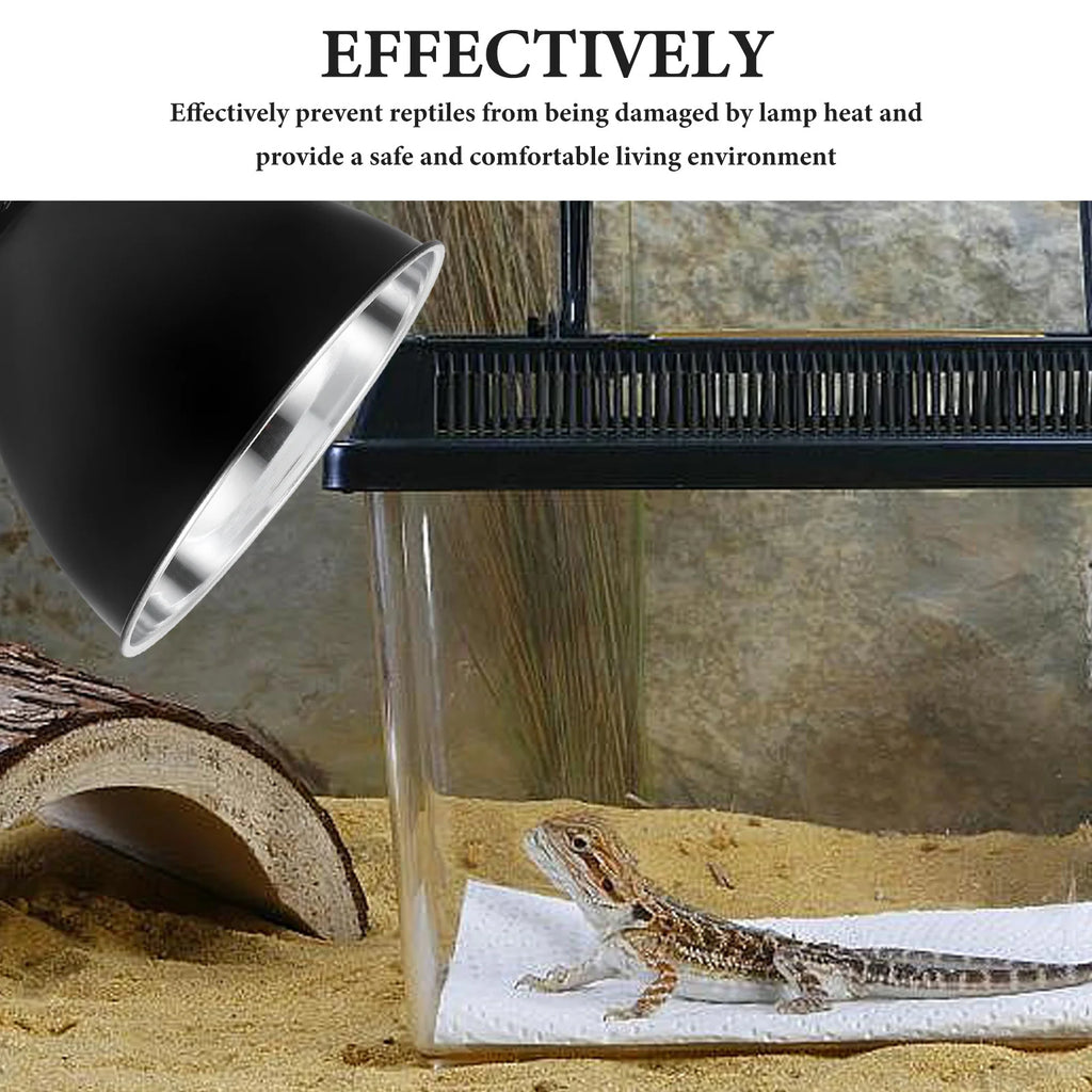 1pc Heating Lamp Lampshade Iron Reptile Heat Lamp Shade Reflector Dome For Lizard Snake Turtle Terrarium Lighting Accessory