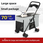 Medium Sized Dog Pet Stroller Multifunction Foldable Outdoor Push Cart Portable Cats Small Dogs Dog Stroller Cat Stroller