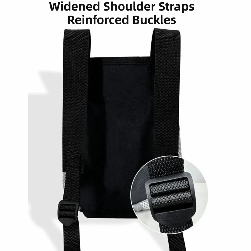Breathable Mesh Pet Front Bag Double Shoulder Adjustable Strap Pet Carrier Backpack Portable Hands-free Dog Carrying Bag