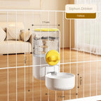 New Automatic Pet Feeder Plastic Detachable Cage Hanging Bowl Large Capacity Water Food Dispenser for Puppy Cats Rabbit