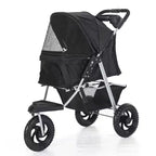 Beyondgoing Adjustable Waterproof Foldable 3-Wheel Pet Stroller For Cats Dogs With Removable Cage Carrier