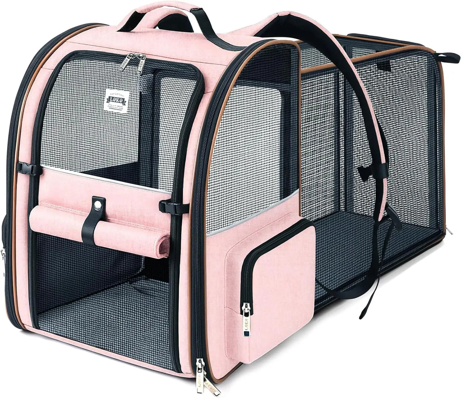 Large Cat Backpack Carrier Expandable Foldable Pet Carrier Backpack for Small Dogs Puppy Medium Cats Fit Up to 18 Lbs for Travel