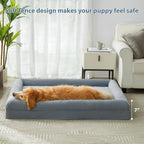 XXL Orthopedic Dog Sofa Bed with Bolster Sides for Giant Breeds