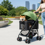 Foldable Pet Pet Transport Full Rotation Wheels Detachable Pet Carrier Pet Transport Lightweight Dog Cat Animal Carriage Storage
