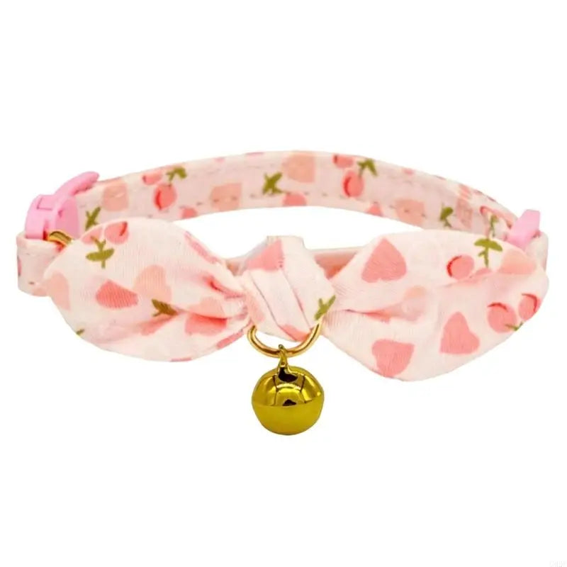 Heart Pet Collar with Flower Design for Cats — Comfortable Stylish Cat Collar