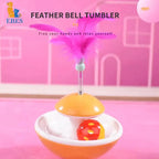 Feather Tumbler Cat Toy with Bell — Self-Righting Wobble Entertainment for Kittens