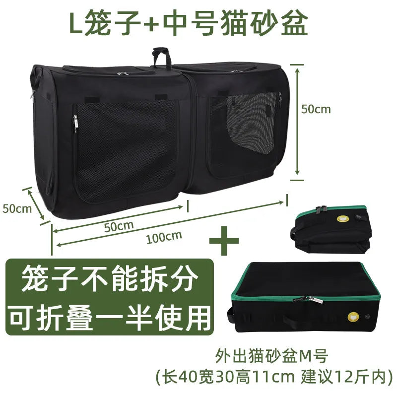 Portable Waterproof Car Pet Bed Kennel (Anti-Shedding, Backseat Crate)