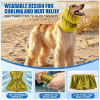 Pet Headgear Elastic Mesh Dog Cooling Head Cover Breathable Washable Pet Snood Quick Dry Adjustable Dog Cooling Bandanas Camping