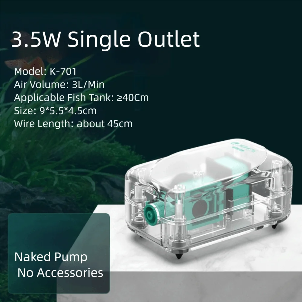 Ultra-Silent Aquarium Air Pump (Low Noise, Adjustable Flow, Multi-Outlet, Energy Saving)