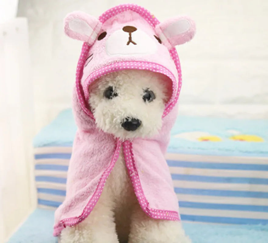 6 Colors Pet Dog Towel Soft Drying Bath Pet Towel For Dog Cat Hoodies Puppy Super Absorbent Bathrobes Cleaning Necessary Supply
