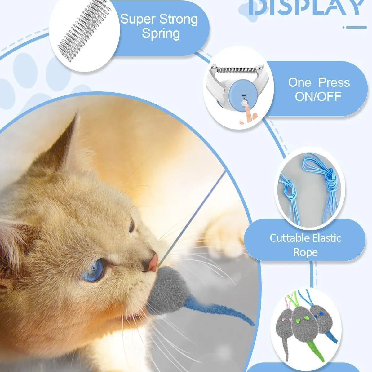 USB Rechargeable Hanging Door Cat Toy