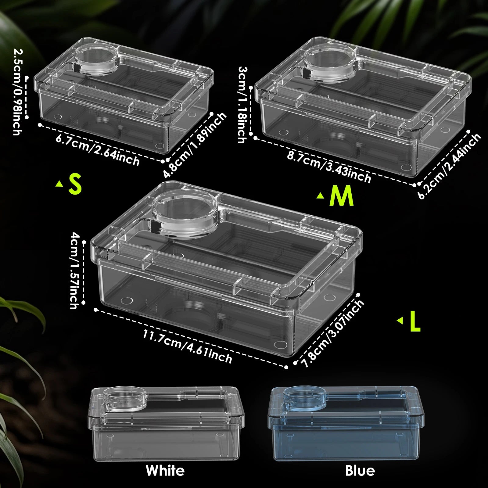 Feeding Bowls and Water Bowls for Reptile Lizards and Geckos to Prevent Tenebrio Molitor and Blaptica Dubia from Escaping