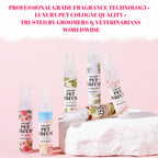 Pet Perfume Gift Set Six Pieces Non Irritating Refreshes Deodorizes Eliminates Body Odor For All Breeds Dogs Cats Travel Use