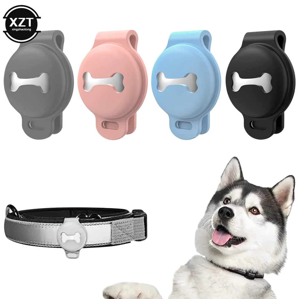 Dog Bone Silicone Sleeve Bluetooth GPS Tracker - Wearable Smart Anti-Loss Locator for Dogs & Cats