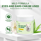 2-in-1 Pet Ear and Eye Wipes, 200 Count Mild Formula,Gentle Cleaning for Dogs and Cats Mite Removal Cat and Dog Ear Eye Cleaning