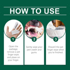 Pet Teeth Cleaning Wipes: Cleans Food Residues in Teeth Gaps, Eliminates Bad Breath, Freshens Mouth, Easy to Use
