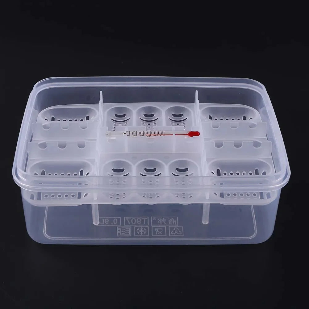 16 Grids Reptiles Egg Incubator Tray Lizard Snake Eggs Hatcher Plastic Case Box