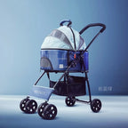 Modern Creative Pet Strollers Lightweight Foldable Cat Dog Stroller Small Pet Cart Bag Separation Troller Designer Pet Supplies