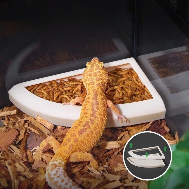 Anti-escape Mealworm Storage Containers, Pet Feeding Supplies，Special Feeding Bowls for Reptiles, Lizards, Hamsters