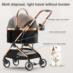 STLFBello Puppy Stroller Detachable Pet Stroller for Dogs Pet Carriers & Travel Products