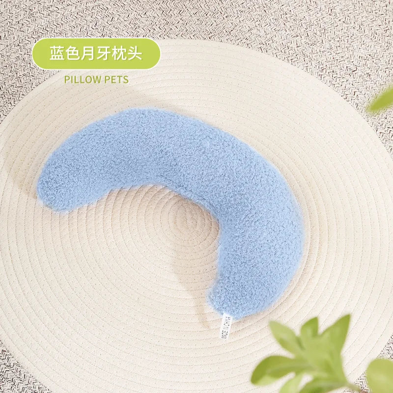 U-Shaped Pet Pillow Plush Sleep Aid for Cats & Dogs — Comfortable Winter Cervical Support Throw Pillow