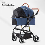 Bello Car Trunk-Compatible Foldable Pet Stroller for Dogs - Portable Travel Cart for On-the-Go Outings