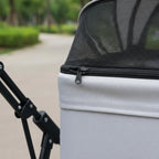 Foldable Pet Stroller Carrier Wheeled Mesh Pet Stroller
