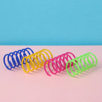 Heavy-Gauge Colorful Cat Spring Coil Toy Set (4–20 Pack)