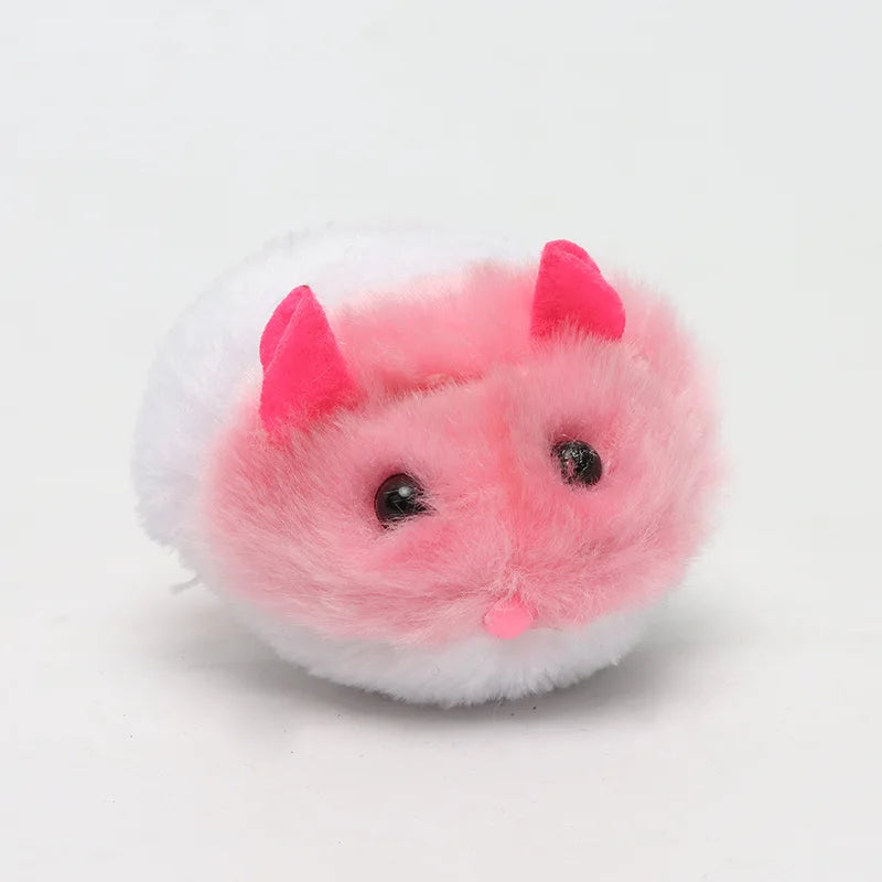 2-Pack Vibrating Spring Mouse Cat Toy — Automatic Multi-Color Interactive Plush Chubby Cat Toy