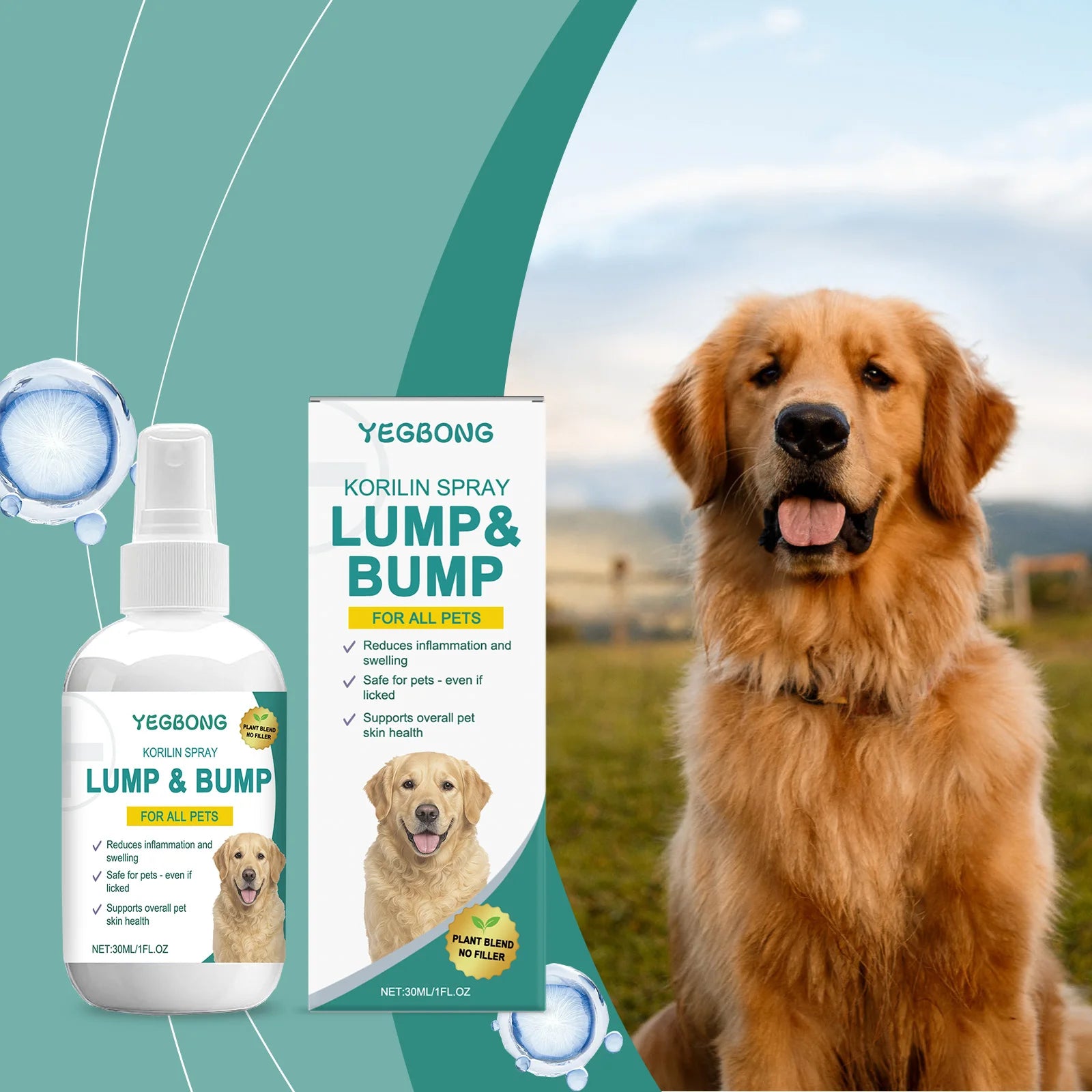 Pet Skin Repair Spray–Soothes Dryness, Sensitivity,Redness&Itching,Non-Irritating&Non-Sensitizing,Suitable for Puppies & Kittens
