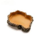 1PC Reptile Water Bowls Terrarium Plate Reptile Feeder Amphibian Feeding Bowl for Frog Chameleon Tortoise Bearded Dragon Turtle